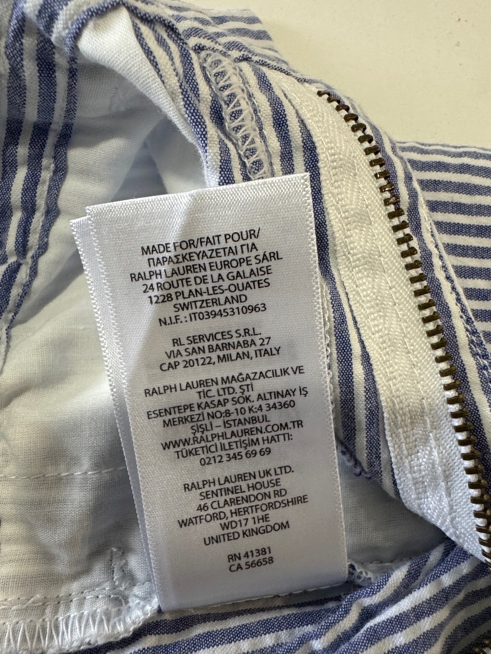 Polo Ralph Lauren Boys Sz10 Blue White Striped Seersucker Shorts Classic Preppy - Picture 6 of 9